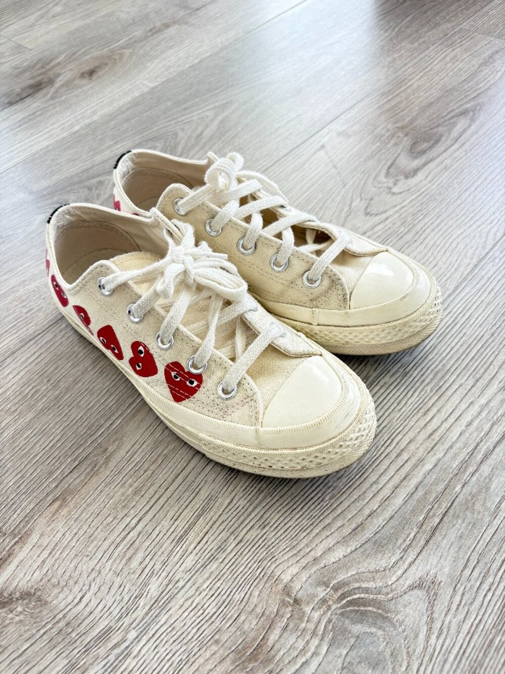 White Converse x COMME des GARÇONS PLAY Chuck Taylor All Star Low Wo's 6 Size